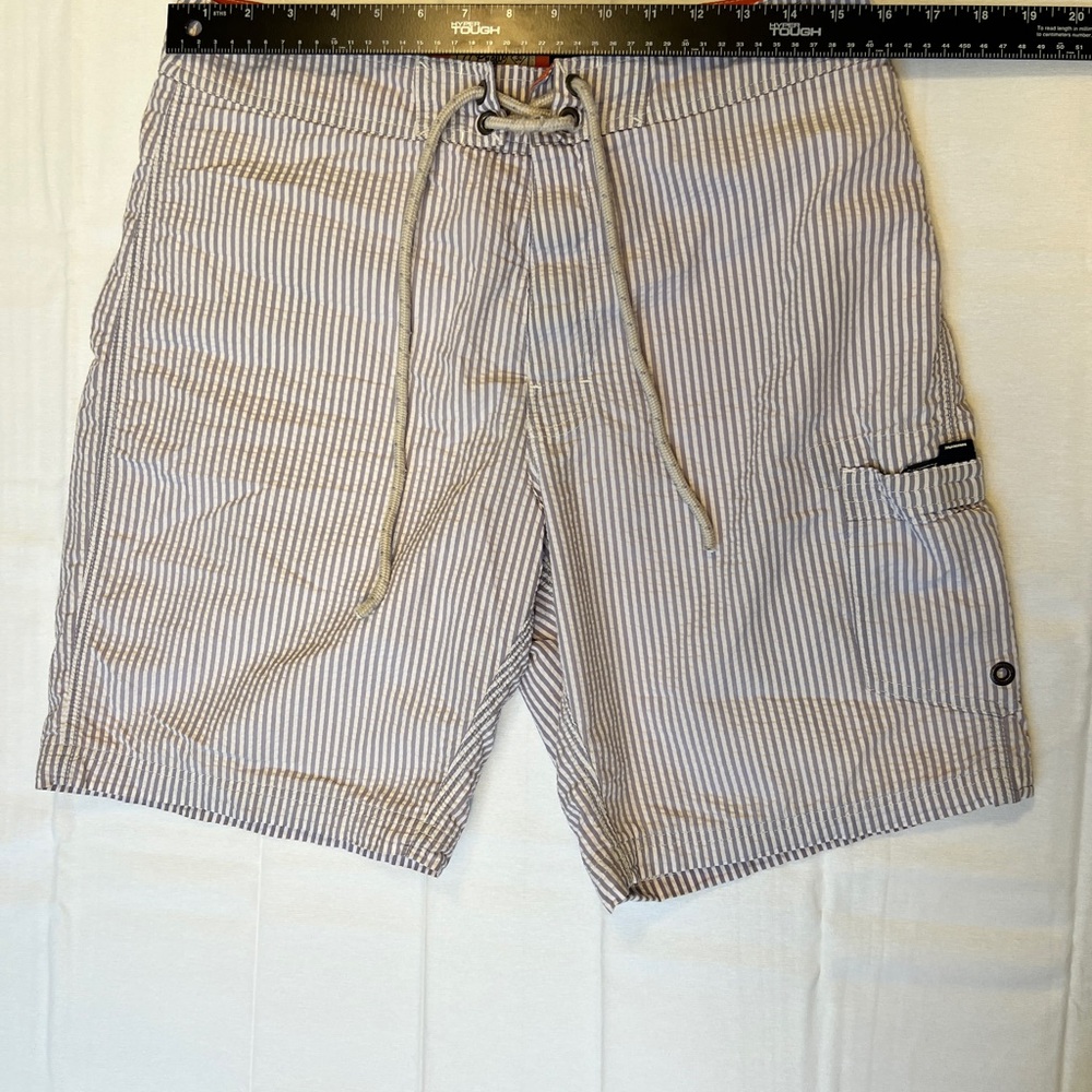 J. Crew Blue and White Striped Board Shorts - Picture 7 of 9
